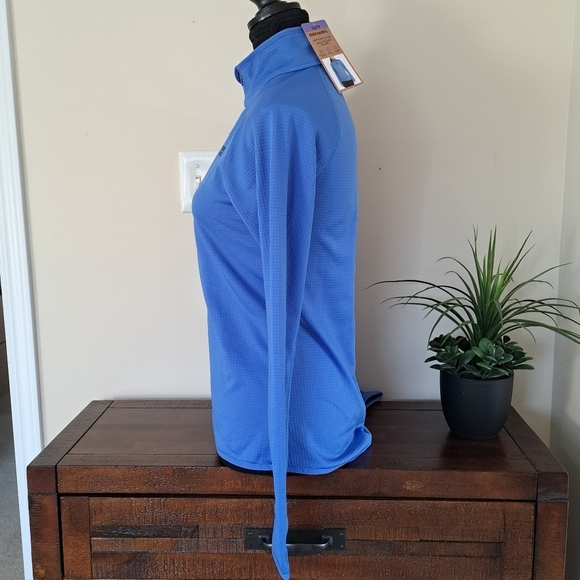 Eddie Bauer Activator Grid Fleece Half Zip Pullover Blue Women's XS Active Top - Picture 5 of 16